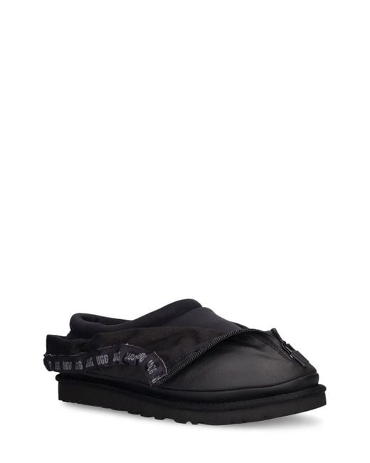 Ugg Black ® Tasman Shroud Zip Textile Clogs|shoes|slippers for men