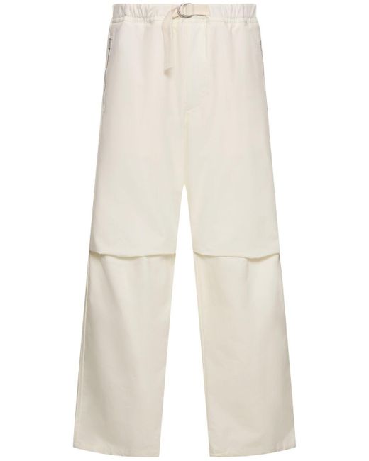 Jil Sander Natural Relaxed Fit Cotton Pants for men
