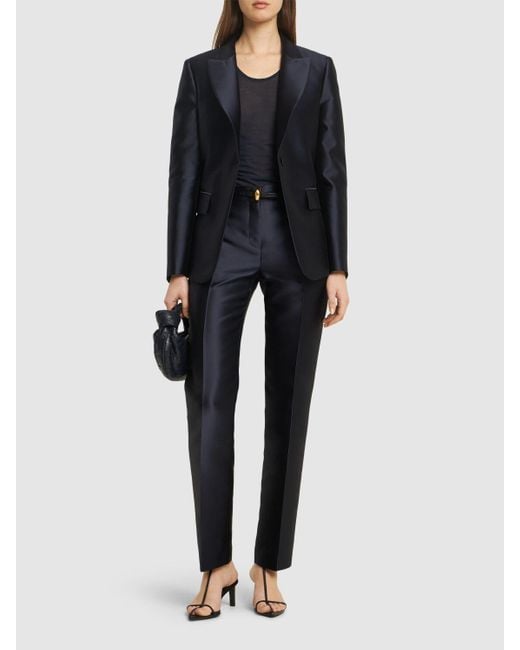Alberta Ferretti Mikado ブレザー Blue