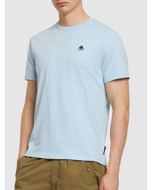 Moose Knuckles Blue Satellite Cotton T-shirt for men