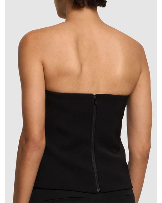 Self-Portrait Black Bandeau-top Aus Krepp