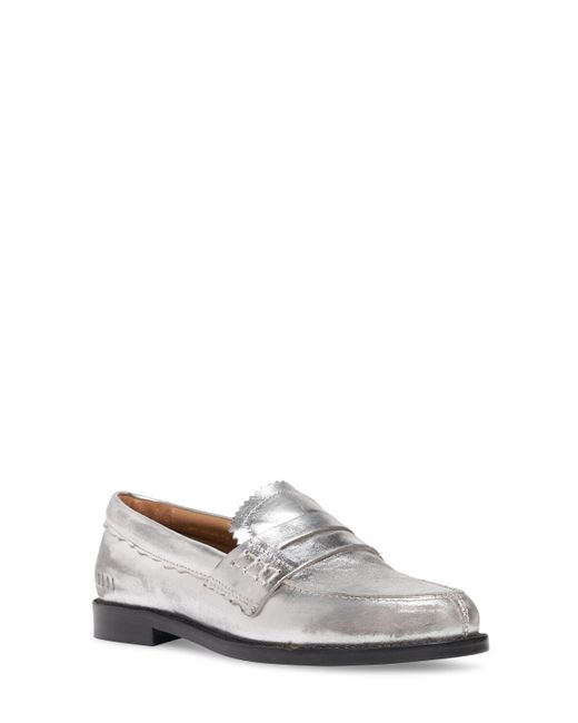 Golden Goose Deluxe Brand White 20mm Jerry Metallic Leather Loafers