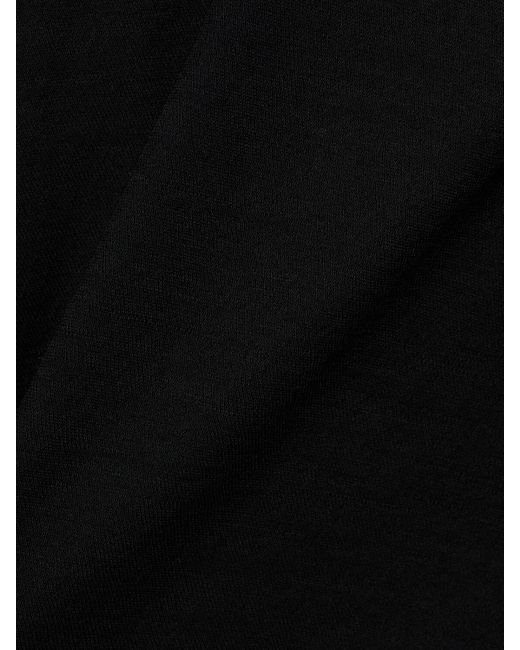 Zegna Black 3/4 Sleeve Wool Crewneck Sweater for men