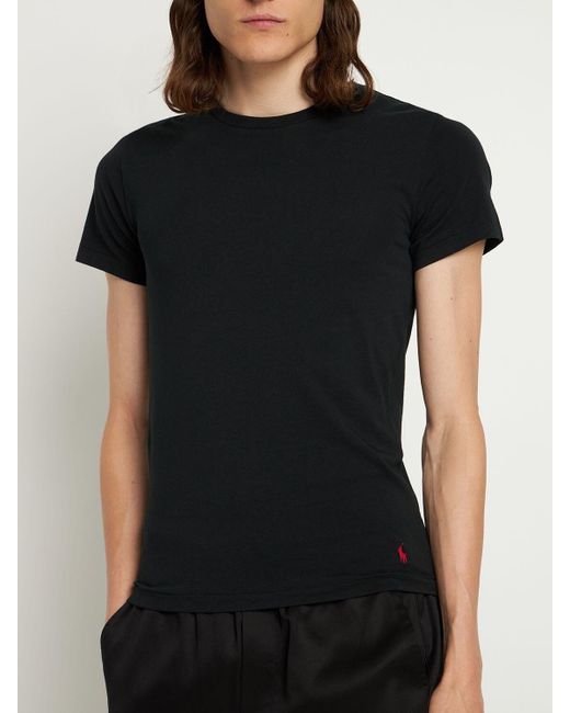Polo à manches courtes Coton Emporio Armani pour homme en coloris Noir Homme T-shirts T-shirts Emporio Armani 