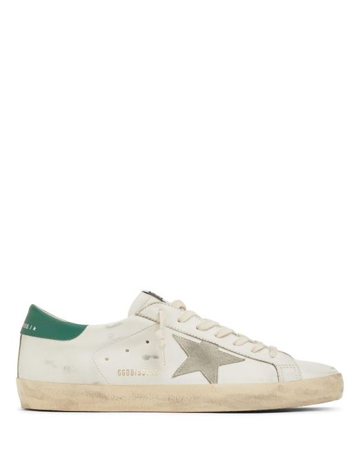 Super star leather sneakers di Golden Goose Deluxe Brand in White da Uomo