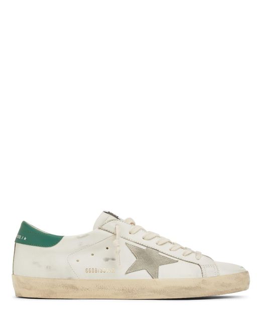 メンズ Golden Goose Deluxe Brand Super Star レザースニーカー White