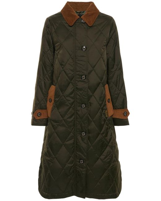 Barbour Green Silwick Quilted Coat