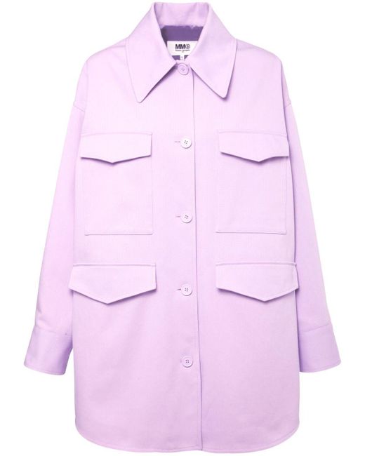 MM6 by Maison Martin Margiela Pink Oversized Cotton Denim Jacket