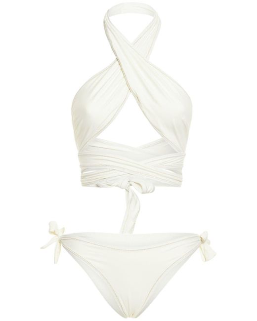 Reina Olga Showhorse Bikini in White | Lyst UK