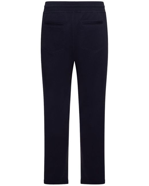 Pantalones deportivos de algodón Brunello Cucinelli de hombre de color Blue
