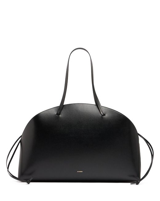 Mujer Bolso Grande Curve De Piel Palmellato Unique Jil Sander de color Black