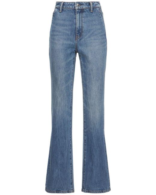 Alexander Wang High-rise Slim Stacked Denim Jeans in Blue | Lyst