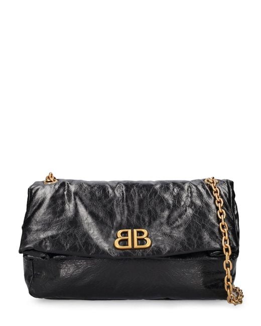 Balenciaga Black Medium Monaco Leather Shoulder Bag