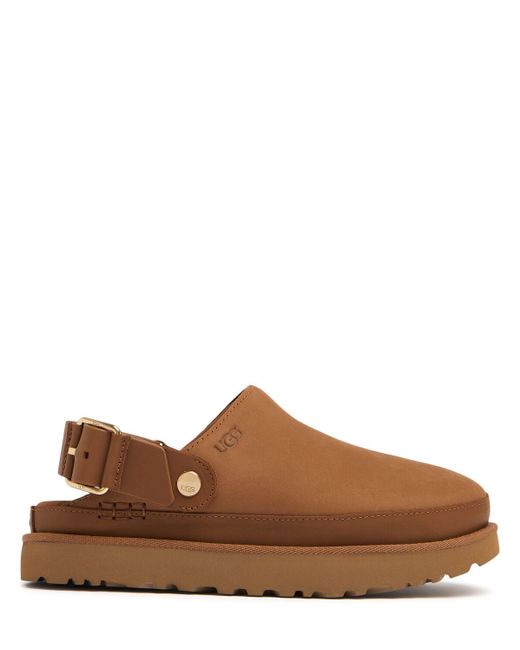 Ugg W Goldenstar Villa スエードミュール 25mm Brown