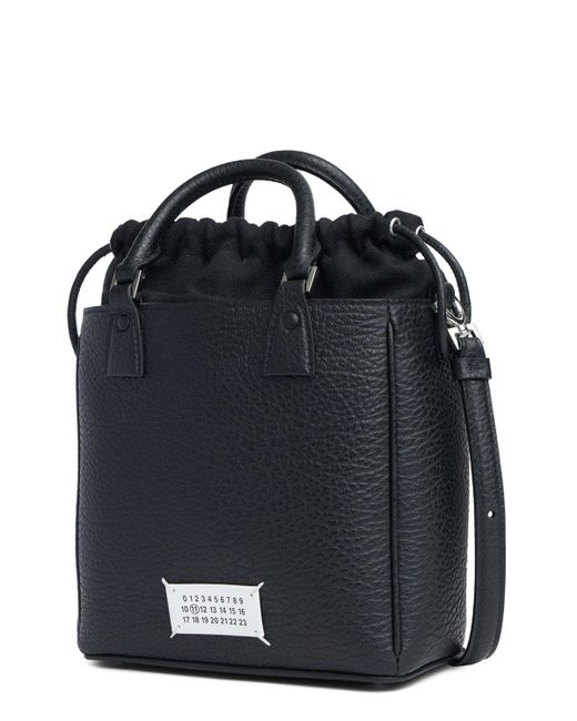 Maison Margiela Black 5Ac Tote Vertical Grained Leather Bag