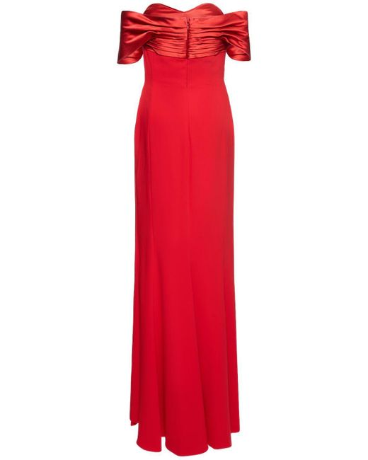 Zuhair Murad Cady Off-the-shoulder Long Dress in Red | Lyst