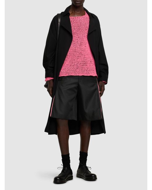 メンズ Comme des Garçons ポリエステル ギャバジンショートパンツ Black
