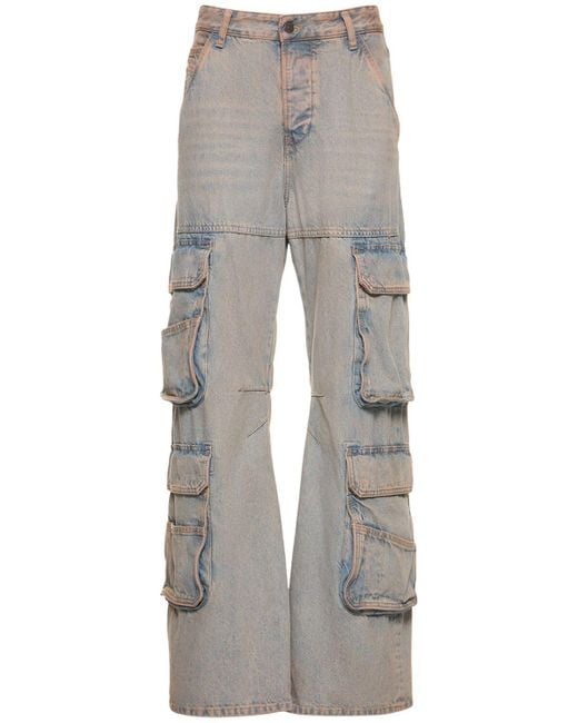 Jeans cargo de denim de algodón DIESEL de color Gray