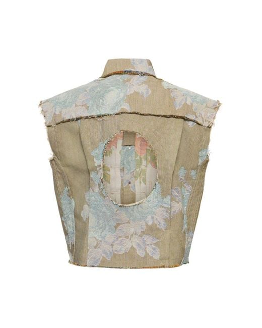 Vivienne Westwood Gray Marlene Printed Cotton Blend Vest