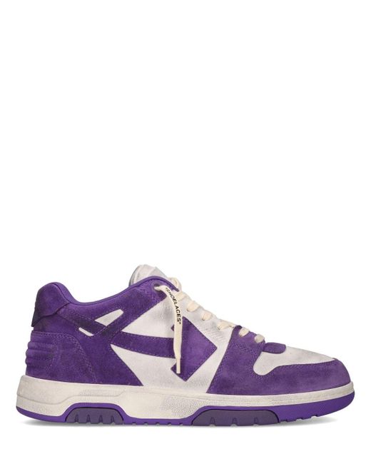 Off-White c/o Virgil Abloh Purple Out Of Office Vintage Suede Sneakers for men
