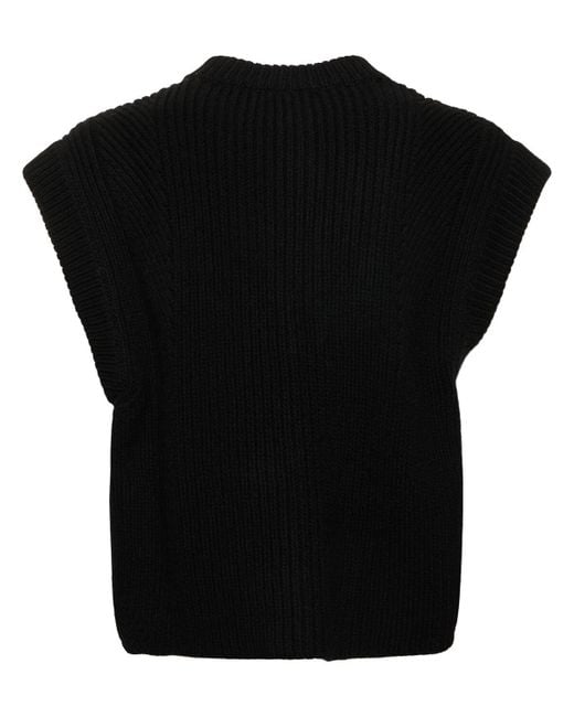 Chaleco de lana Soeur de color Black