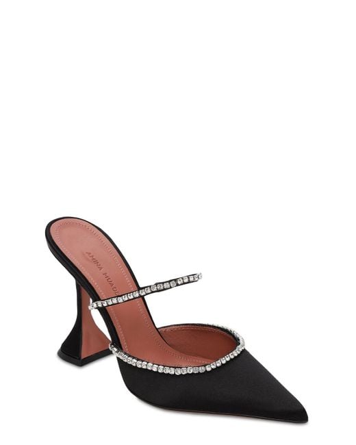 amina muaddi shoes black