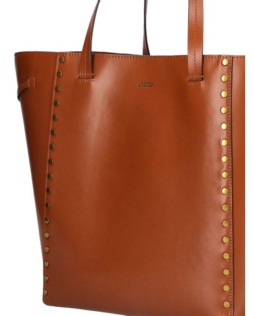 Isabel Marant Brown Oskan Leather Tote Bag