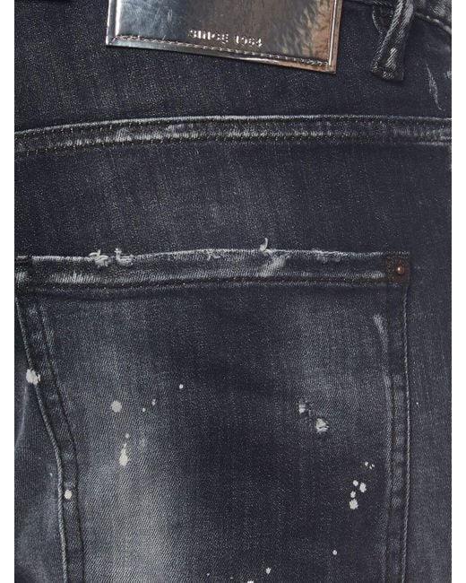 Jeans skater fit in denim di cotone di DSquared² in Blue da Uomo