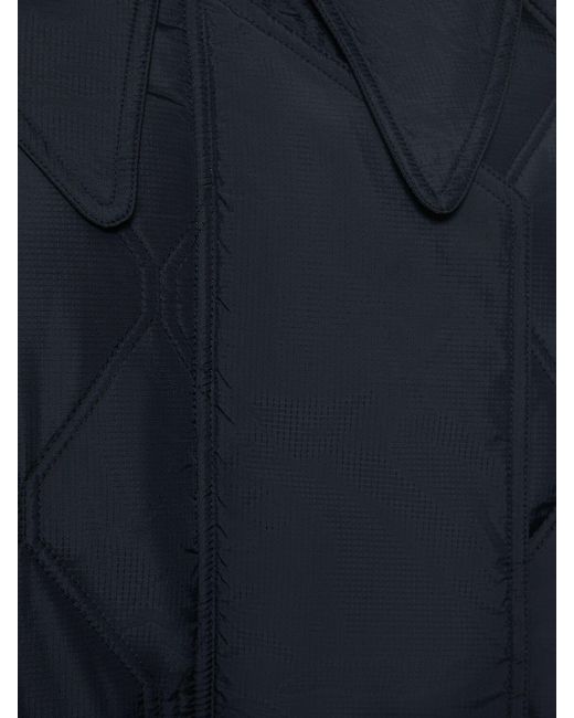 Cappotto in nylon ripstop trapuntato di Ganni in Black