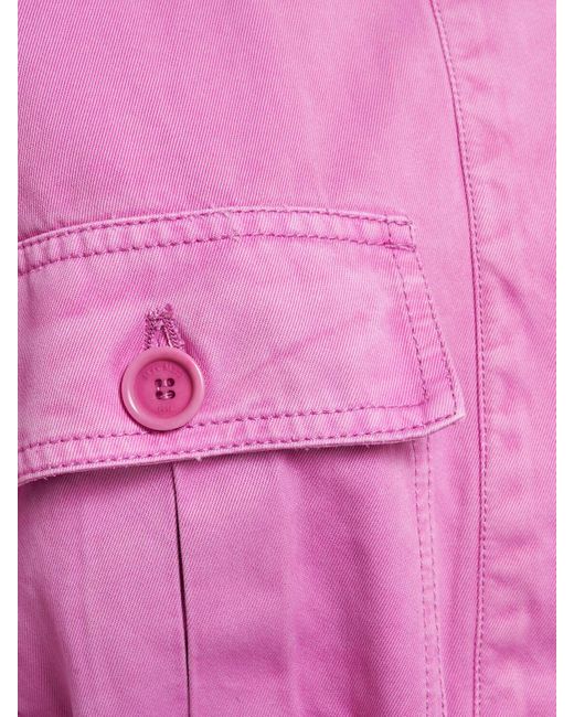 Max Mara Pink Jumpsuit Aus Baumwolle Mit Gürtel "visiera"