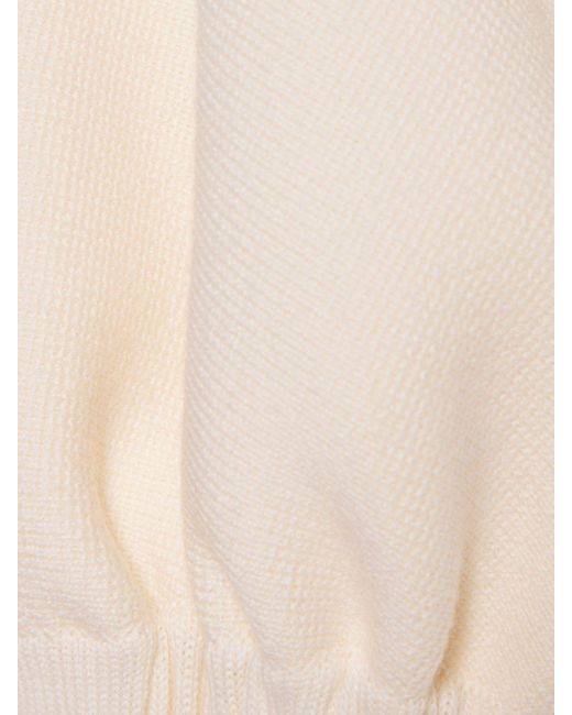 Veste zippée en laine à col montant smirne Max Mara en coloris Natural