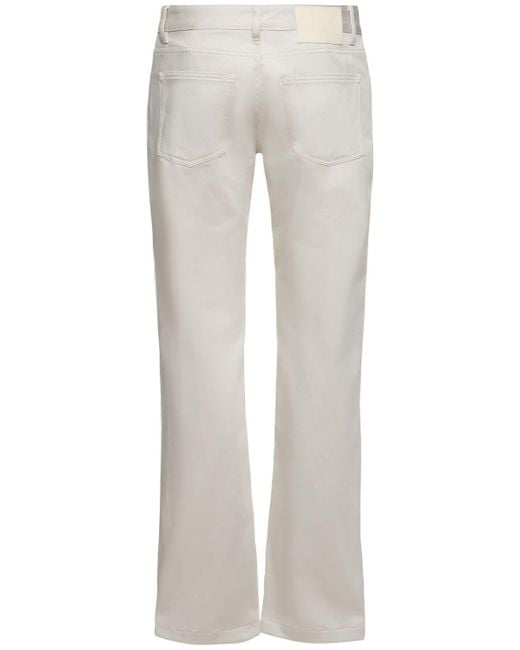 Pantalon droit en coton AMI pour homme en coloris White