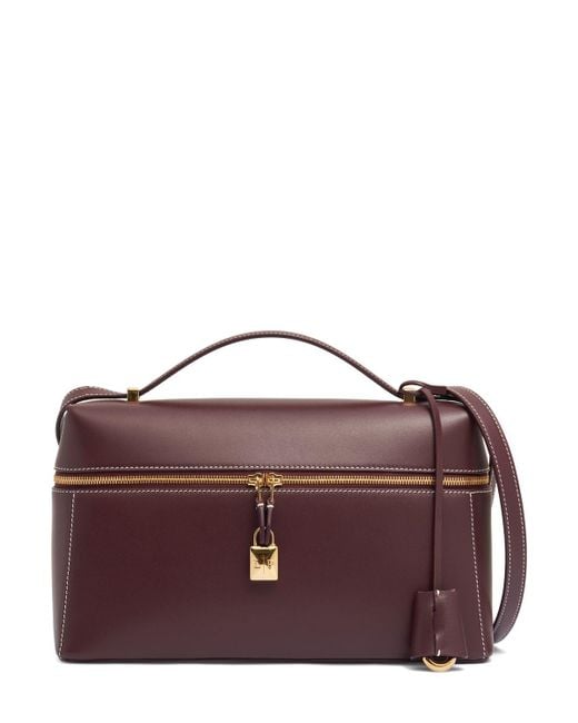 Loro Piana Purple Extra Bag 27 Leather Top Handle Bag