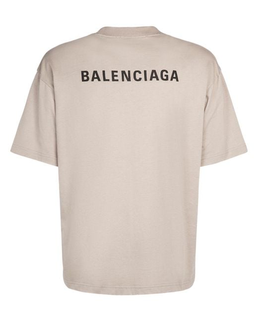 Balenciaga White Destroyed Vintage Cotton Jersey T-shirt for men