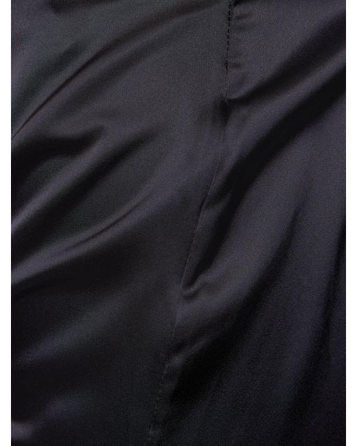 Nensi Dojaka Black Double Petal Satin Long Dress