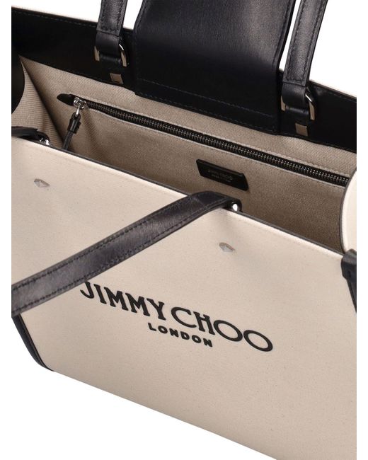 Jimmy Choo Natural N/s Tote/l Canvas Shopping Bag