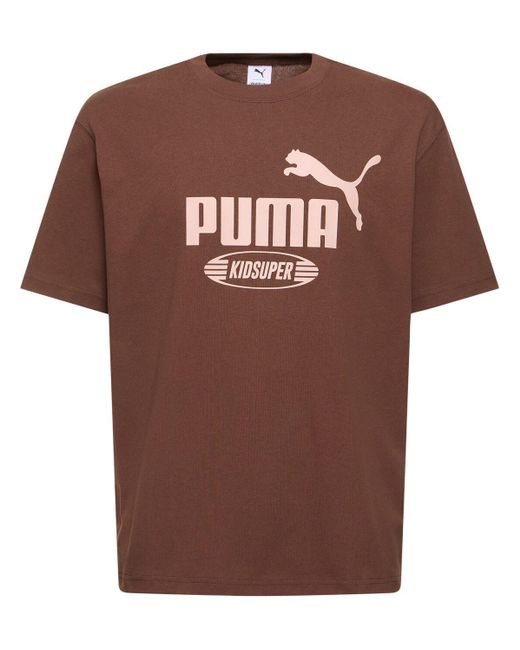 PUMA Baumwoll-t-shirt "kidsuper Studios" in Brown für Herren