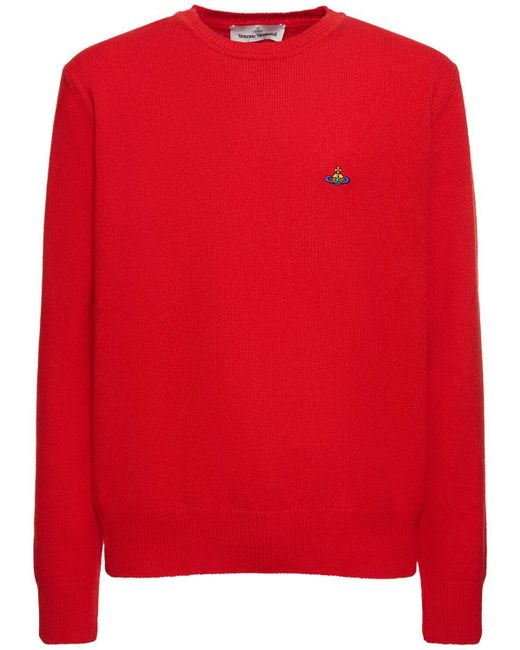 Vivienne Westwood Pullover Aus Wollstrick Mit Logo in Red für Herren