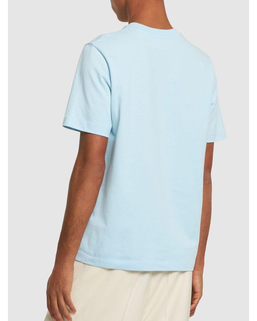 T-shirt en coton biologique à logo imprimé Casablancabrand pour homme en coloris Blue