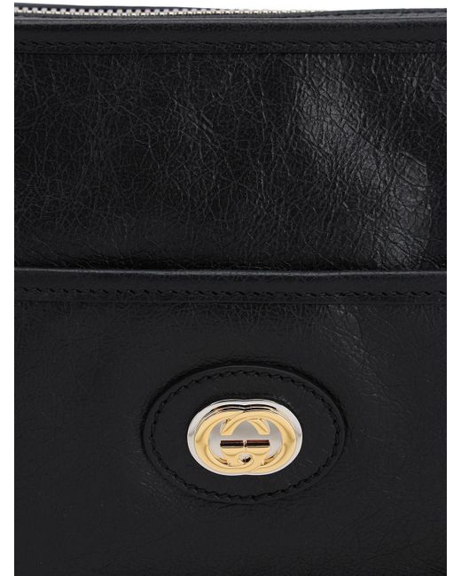 gucci black leather crossbody