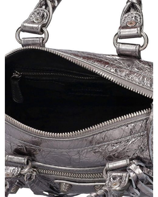 Balenciaga Mini Le Cagole Leather Duffle Bag in Metallic | Lyst