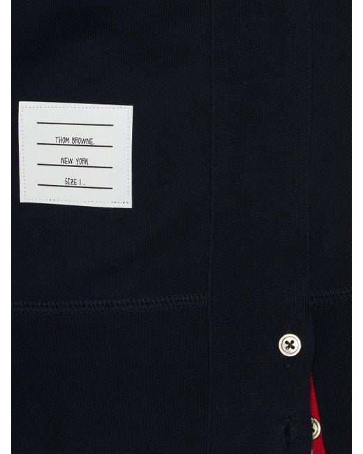Thom Browne Baumwollsweatshirt Mit Streifen in Blue für Herren