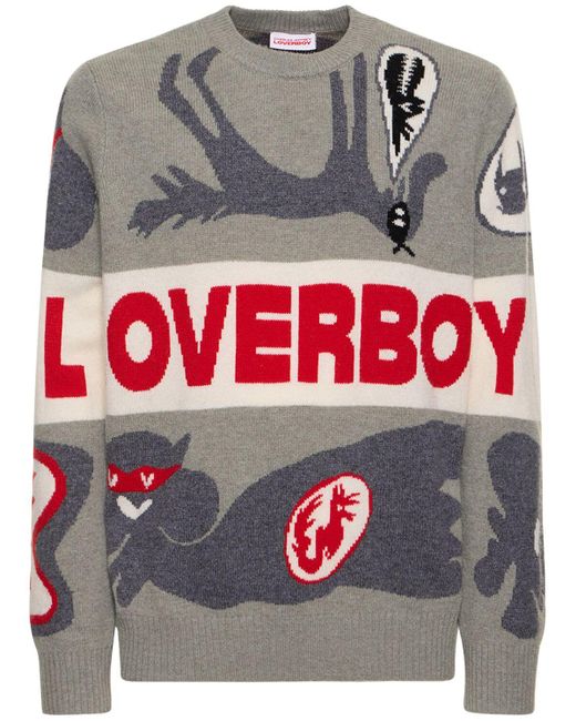 Charles Jeffrey Gray Loverboy Logo Sweater for men