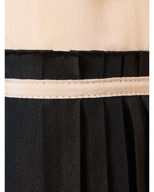 Chemise en soie à poignets plissés Victoria Beckham en coloris Natural