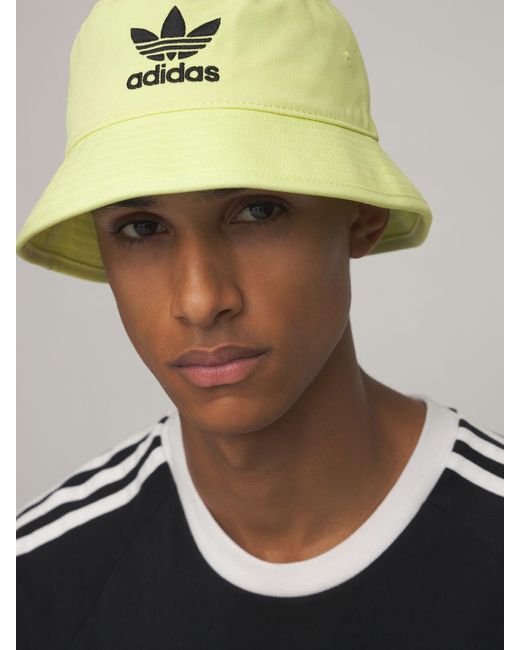 Adidas Originals Superstar Bucket Hat With Gold Logo In