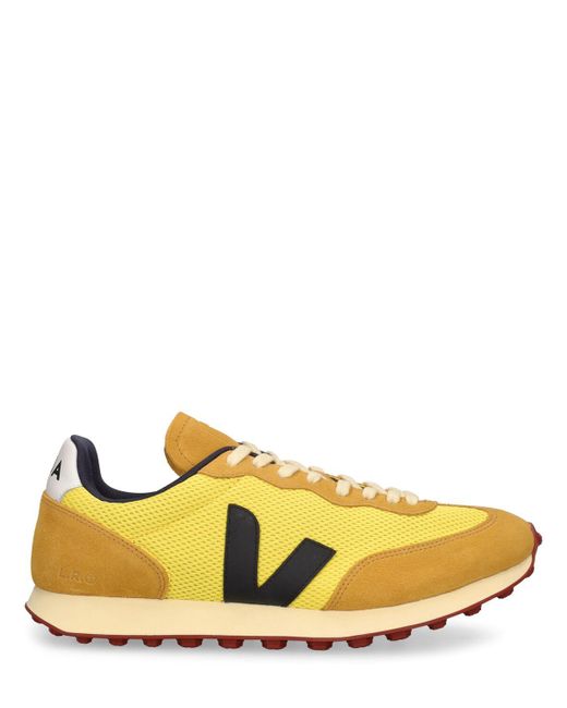 Veja Yellow Rio Branco Alveomesh & Suede Sneakers for men