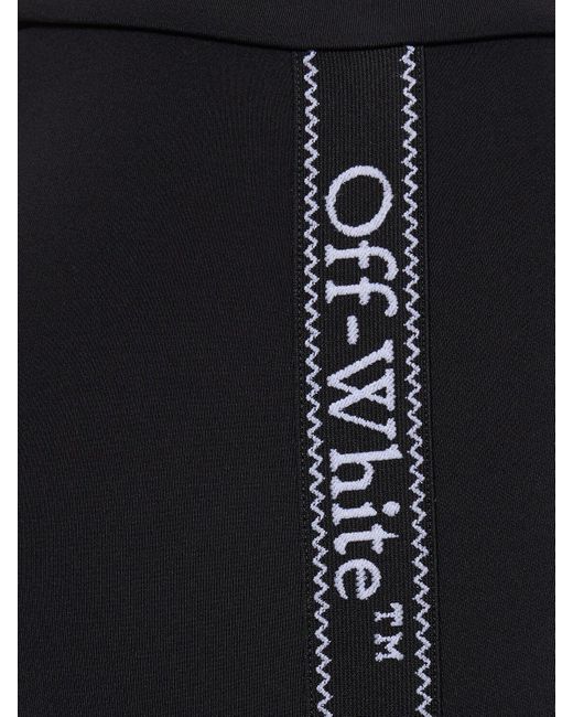 Logoband nylon leggings di Off-White c/o Virgil Abloh in Blue