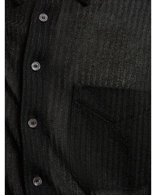 Camicia in viscosa metallizzata di Missoni in Black da Uomo