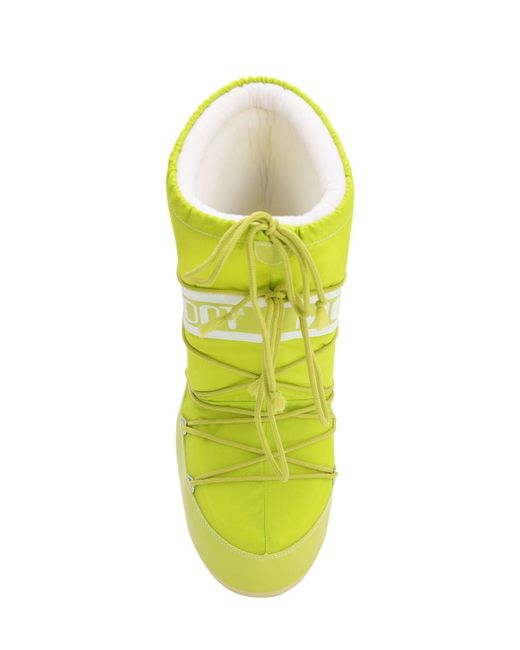 moon boots lime green