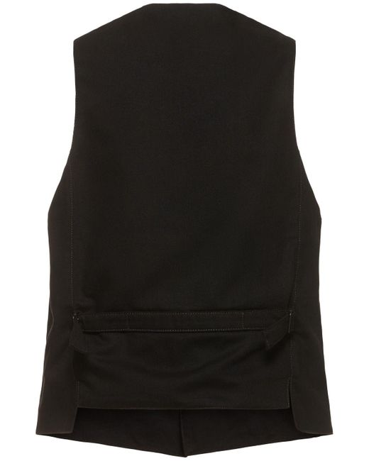 Lemaire Black Cotton Vest